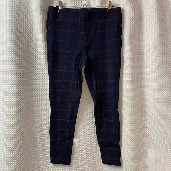LOFT Petite Plaid Ponte Leggings - Picture 1 of 7